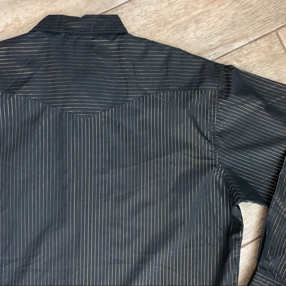 Vintage Wrangler shiny gold pinstripe snap shirt - Picture 8 of 12